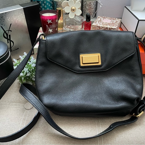 ✨Marc by Marc Jacobs Black Pebbled Leather Shoulder Bag/Crossbody Bag✨EUC - Picture 2 of 13
